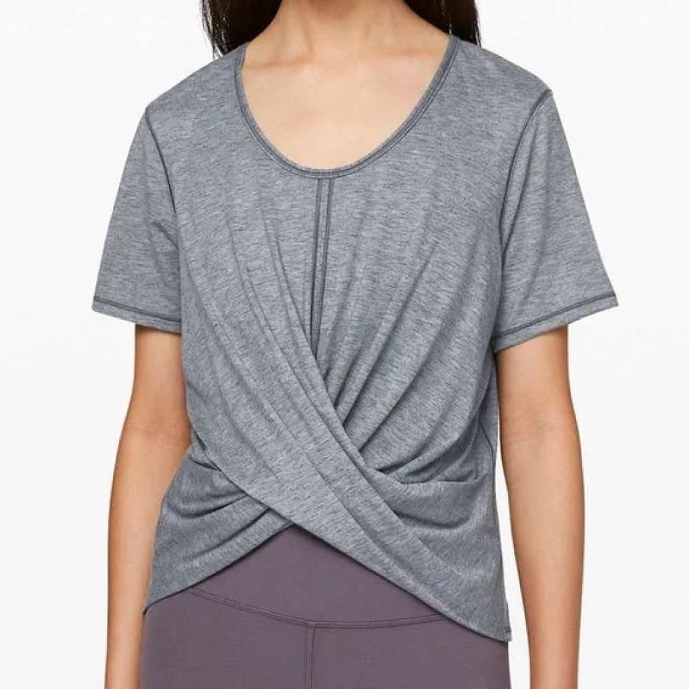 Lululemon Do the Daily Short Sleeve Heathered Solar Grey Women’s Small